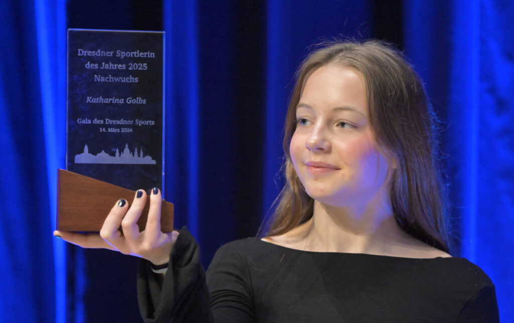 14.03.2026,
Sportlergala 2026 des Stadtsportbundes im ICC,
mit Auszeichnung Sportler des Jahres 2025,
Nachwuchs Katharina Golbs, 
© by Matthias Rietschel;